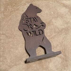 Ashland Brown Bear 'Stay Wild' Standing Nursery Decor
